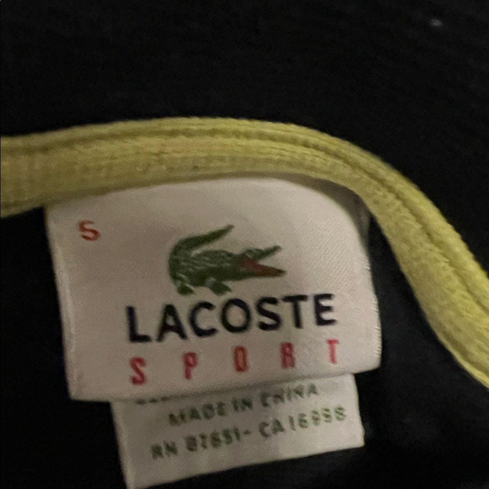 Lacoste Men's Polo in Yellow, Black, and White - Picture 2 of 2
